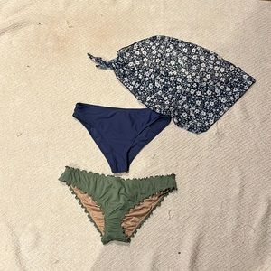 Green bottoms, size M blue bottoms, size small  perfect condition swimsuit